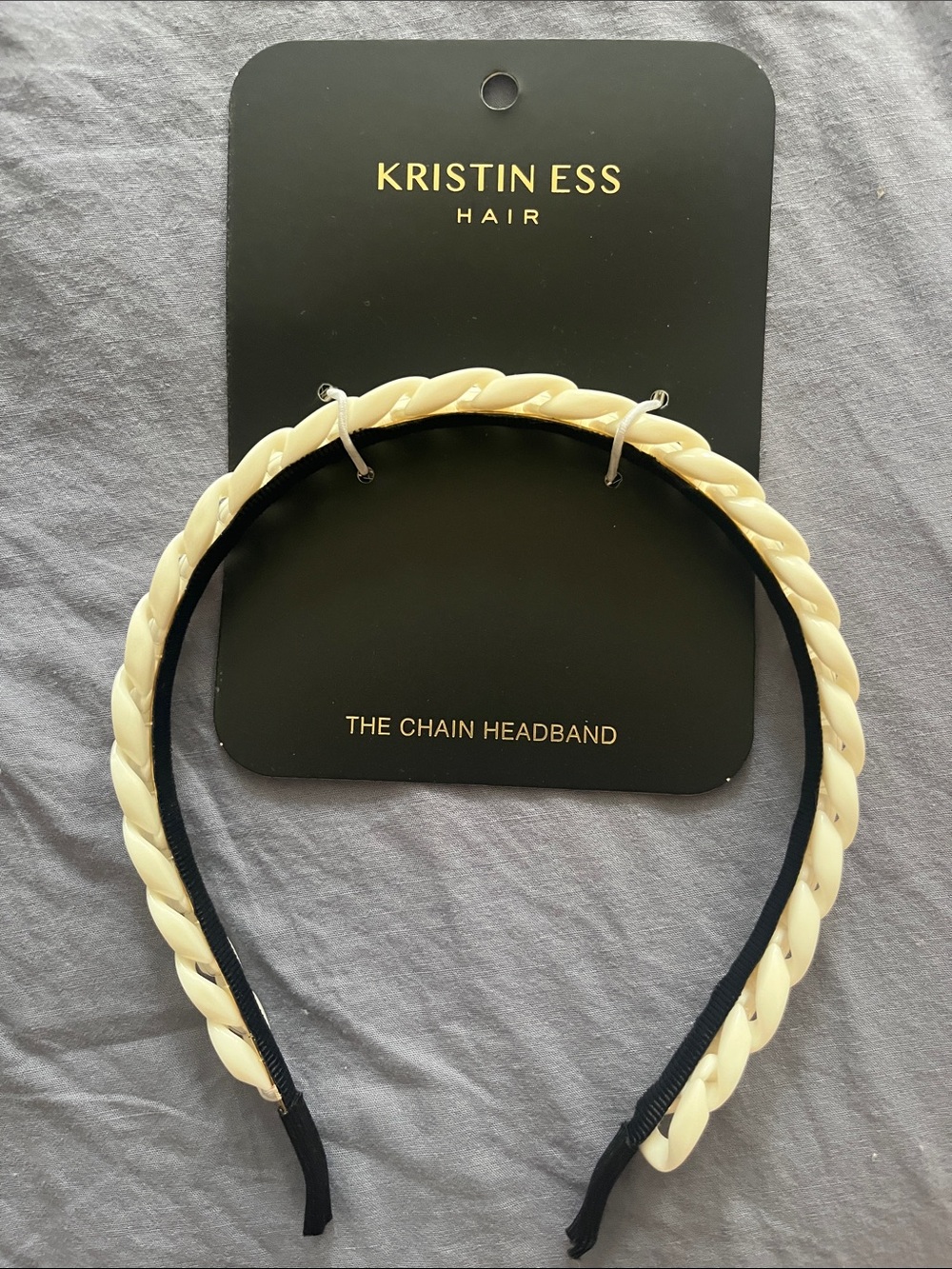 Cream Chain Headband